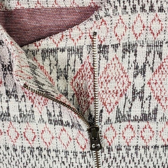 Lucky Brand Zip Sweater Cardigan soutwest asymmetrical fall size Medium - Picture 9 of 10